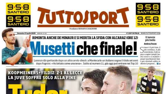 l’apertura-di-tuttosport-sulla-juventus:-“tudor-intanto-vince”