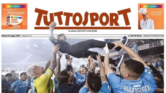 il-napoli-campione-d’italia-sulla-prima-di-tuttosport:-“scudetto-pazzescott”