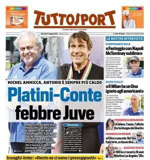 “platini-conte,-febbre-juve”:-l’apertura-in-prima-di-tuttosport