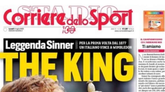 “the-king”:-l’apertura-del-corriere-e-per-il-leggendario-sinner