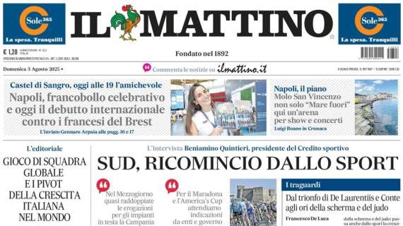 il-mattino:-“napoli,-francobollo-celebrativo-e-oggi-il-debutto-internazionale-contro-i-francesi-del-brest”
