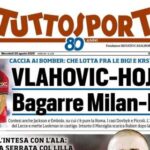 tuttosport:-“vlahovic-hojlund,-bagarre-milan-napoli”
