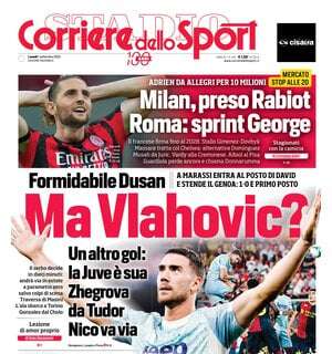 corriere-dello-sport-esalta-la-juve-di-dusan:-“ma-vlahovic?!