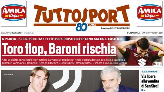 tuttosport:-“torino-flop,-baroni-rischia.-dimarco,-veleno-inter”