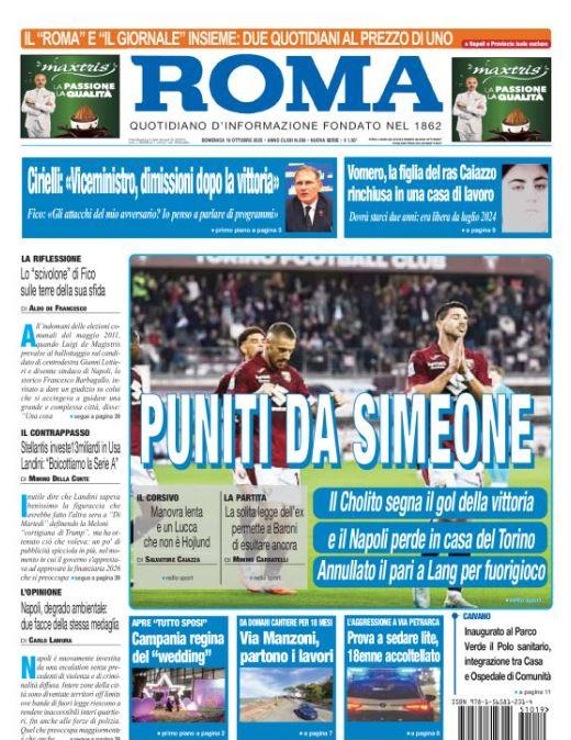 l’apertura-de-il-roma-e-dedicata-al-ko-del-napoli:-“puniti-da-simeone”