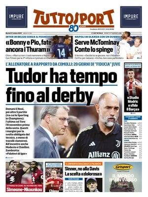 tuttosport-e-l’ultimatum-juve-a-tudor:-“venti-giorni-per-la-svolta”