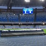 lo-stadio-ricorda-maradona:-sciarpata-al-minuto-10′-del-primo-tempo