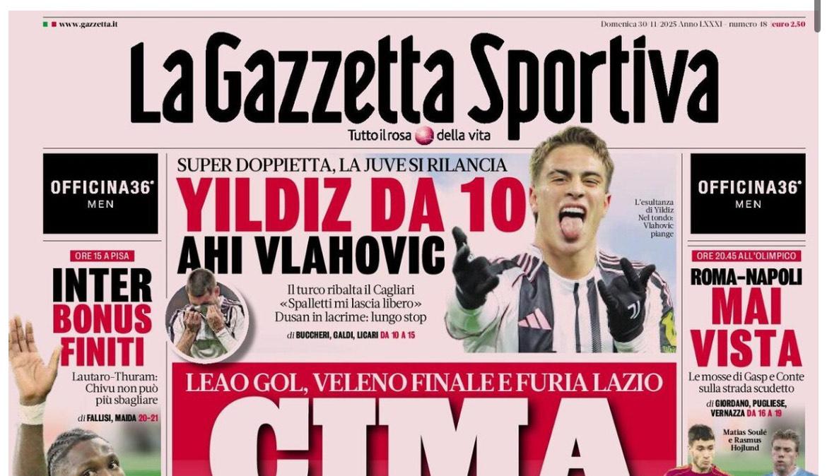 la-gazzetta-dello-sport-di-spalla:-“roma-napoli-mai-vista”