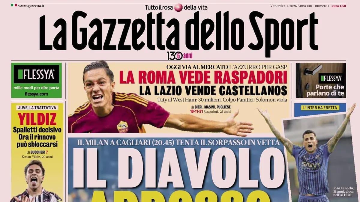 gazzetta:-“la-roma-vede-raspadori,-la-lazio-vende-castellanos”