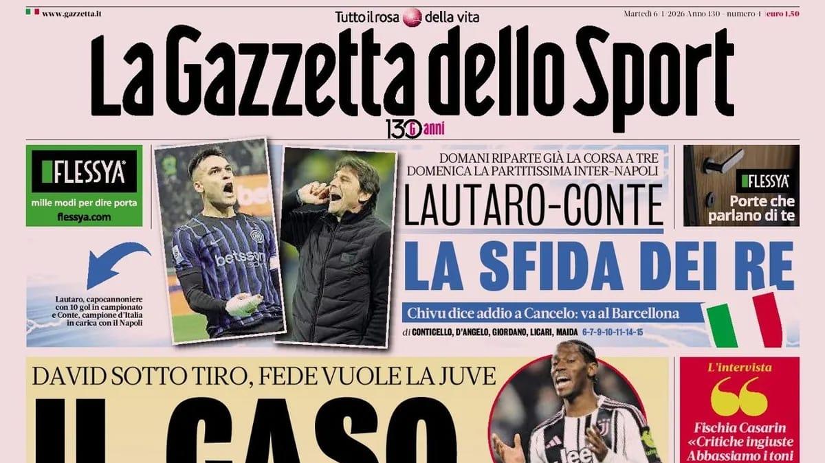 la-gazzetta-dello-sport:-“lautaro-conte-la-sfida-dei-re”