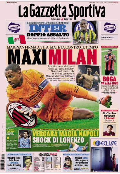 la-gazzetta-dello-sport:-“vergara,-magia-napoli.-shock-di-lorenzo”
