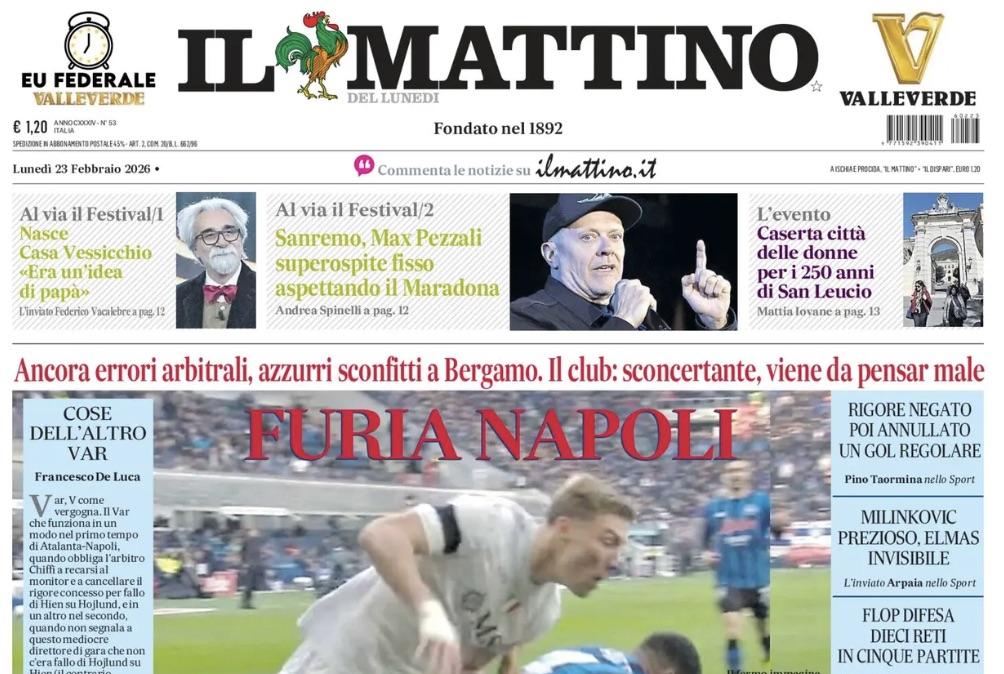 il-furto-di-bergamo-in-prima-pagina-su-il-mattino:-“furia-napoli”