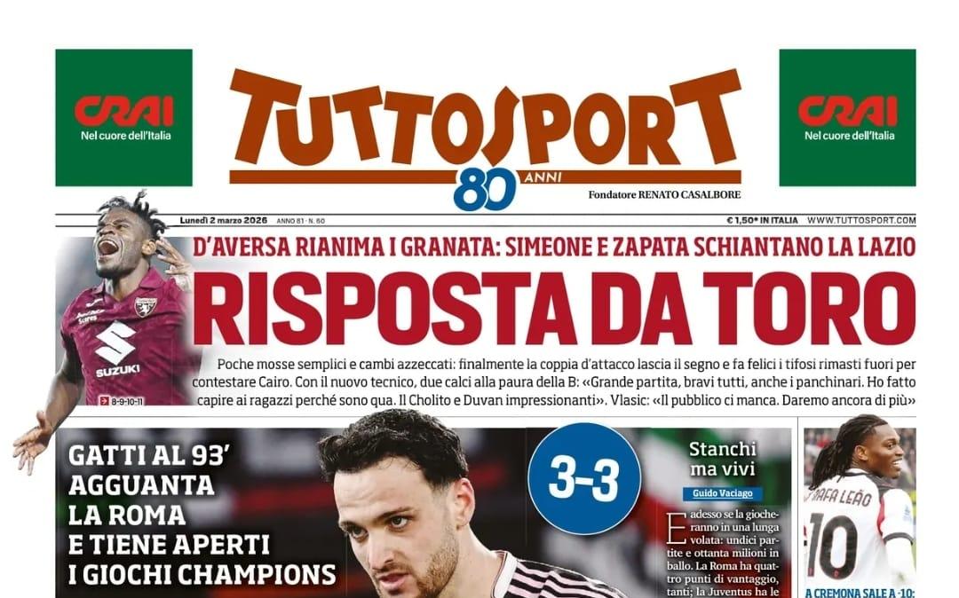 da-1-3-a-3-3,-tuttosport:-“core-de-juve”