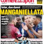 corriere-dello-sport:-“napoli-a-reazione,-politano-extralusso”.-e-sull’inter:-“manganiellata”