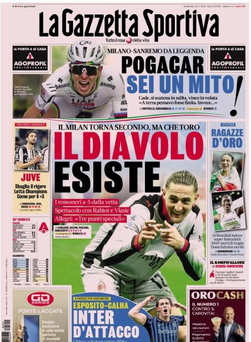milan-di-nuovo-secondo,-la-gazzetta-dello-sport:-“il-diavolo-esiste.-inter-d’attacco”