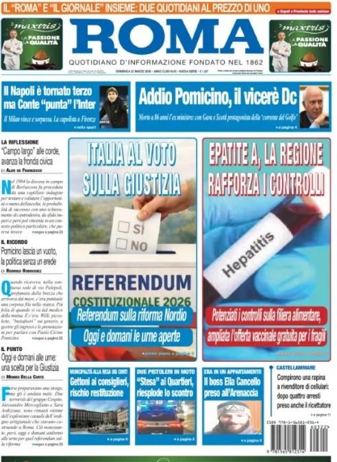 il-roma:-“il-napoli-e-tornato-terzo,-ma-conte-punta-l’inter”