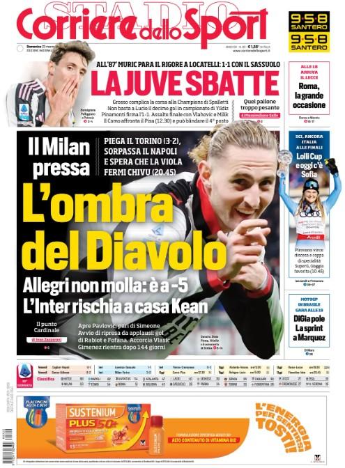 il-milan-vince-e-torna-secondo-(napoli-scavalcato),-corriere-dello-sport:-l’ombra-del-diavolo”