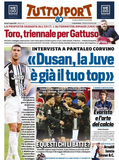 tuttosport-in-taglio-alto:-“torino,-triennale-per-gattuso”