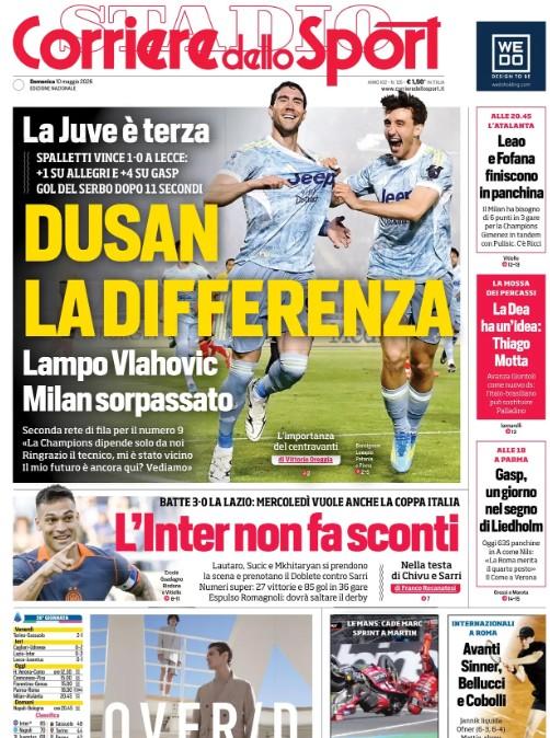 corriere-dello-sport-apre-con-la-vittoria-della-juventus:-“dusan-fa-la-differenza”
