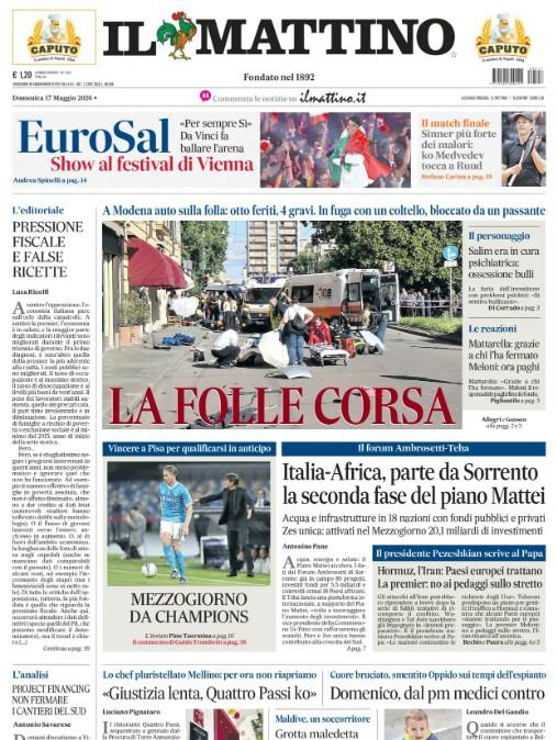 l’apertura-de-il-mattino:-“mezzogiorno-da-champions”