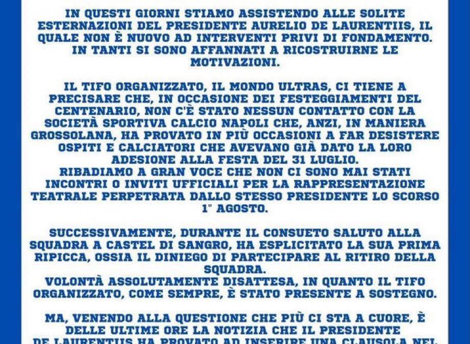 tifo-organizzato-contro-adl:-“ripicca-in-ritiro-ed-ora-disegno-per-eliminare-gli-ultras!-e-sul-1°-agosto…”