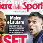 “set-ball”,-roma-inter-sfida-scudetto:-la-prima-del-corriere-dello-sport
