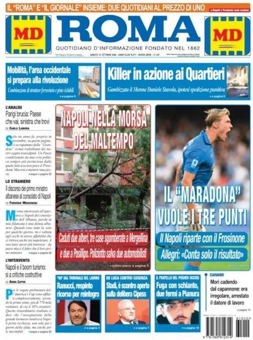 verso-napoli-frosinone,-il-roma:-“il-maradona-vuole-i-tre-punti”
