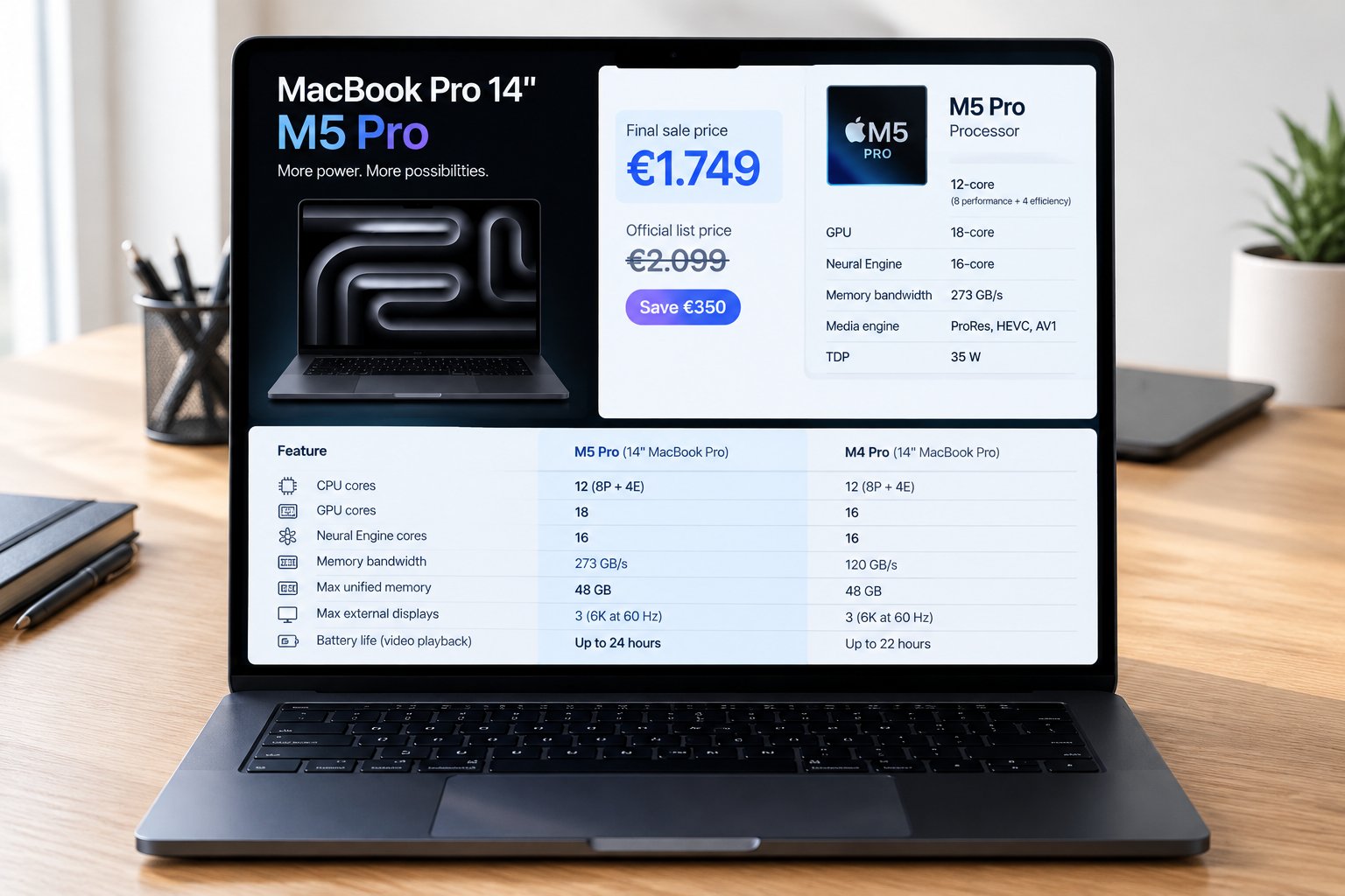 offerta-macbook-pro-14-con-m5-pro:-risparmio-di-750-euro-su-amazon